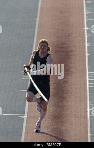 Steven Hooker (AUS) competing in the Men's pole vault at the New York Grand Prix, IAAF Diamond League Stock Photo