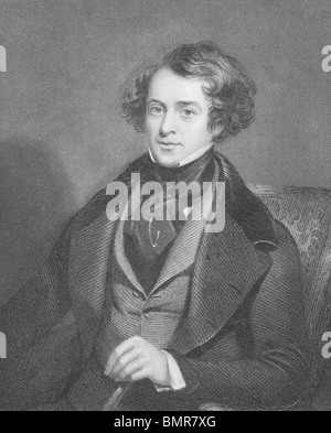 William Henry Bartlett (1809-1854) on engraving from the 1800s. British artist best known for his numerous steel engravings. Stock Photo