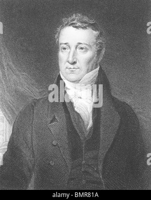 William Huskisson (1770-1830) on engraving from the 1800s. British statesman, financier and Member of Parliament. Stock Photo