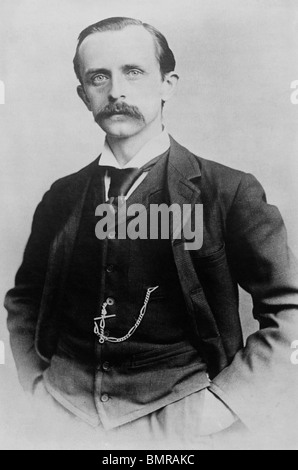 Portrait photo circa 1900 of Scottish author and dramatist J M (James Matthew) Barrie (1860 - 1937) - creator of Peter Pan. Stock Photo