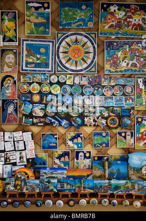 Souvenirs and pottery, Capri, Italy Stock Photo