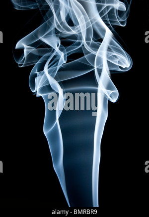 An abstract design made from swirls of smoke Stock Photo