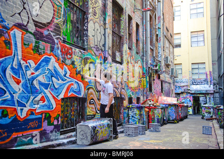 Graffiti Art in Melbourne Central Business District Stock Photo