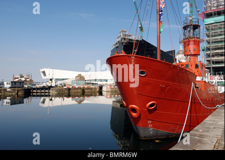 Construction of the Museum of Liverpool and The Mann Island Buildings. Stock Photo