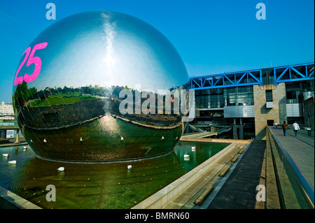 CITY OF SCIENCES AND INDUSTRY,THE GEODE, PARIS, FRANCE Stock Photo