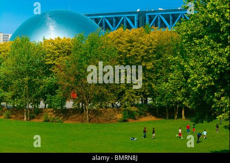 CITY OF SCIENCES AND INDUSTRY,THE GEODE, PARIS, FRANCE Stock Photo