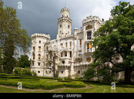 Hluboka castle, Hluboka nad Vltavou, Czech Republic, Europe Stock Photo