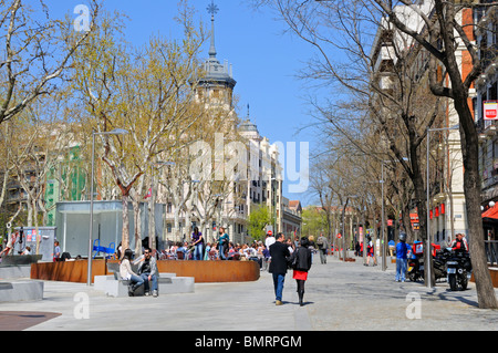 Madrid, Spain. Plaza Santa Barbara Stock Photo