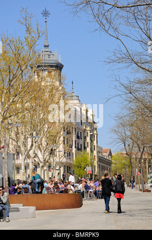 Madrid, Spain. Plaza Santa Barbara Stock Photo