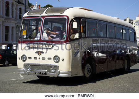 The vintage Great Orme tour bus coach at Llandudno. Clwyd North Stock ...