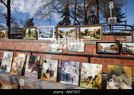 Tbilisi dry bridge flea market, Georgia Stock Photo