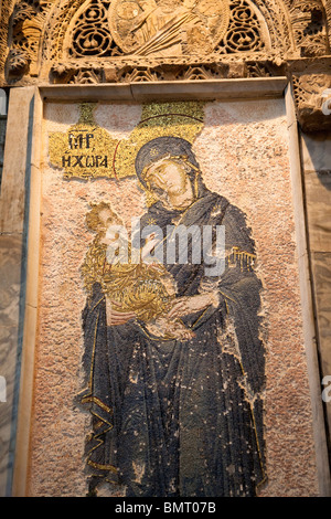 Hodegetria Mary mosaic inside Chora Museum, also known as Kariye Muzesi, Edirnekapi, Istanbul, Turkey Stock Photo