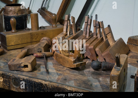 Carpenter workshop tools, Vienna, Austria Stock Photo