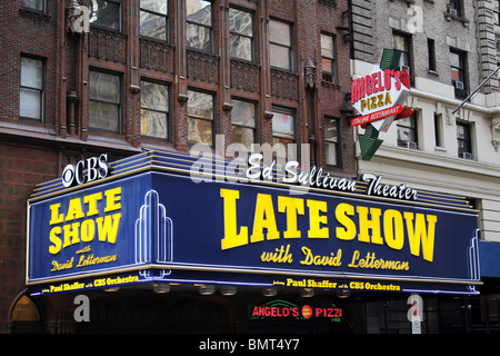 Late Show with David Letterman at Ed Sullivan Theater Stock Photo