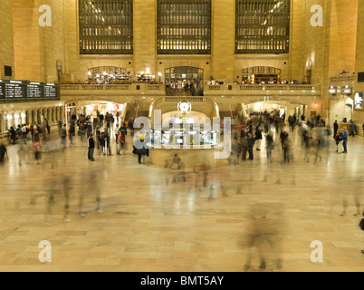 People finding their way through the Grand Central Station in NYC. Stock Photo