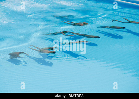 australian water polo team competition action at world swimming championship in rome 2009 Stock Photo