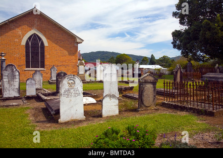 church and cemetary in Stroud northern new south wales,australia Stock Photo