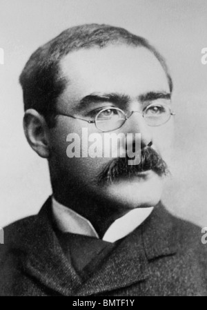 Undated portrait photo of British author + poet Rudyard Kipling (1865 - 1936) - winner of the Nobel Prize in Literature in 1907. Stock Photo