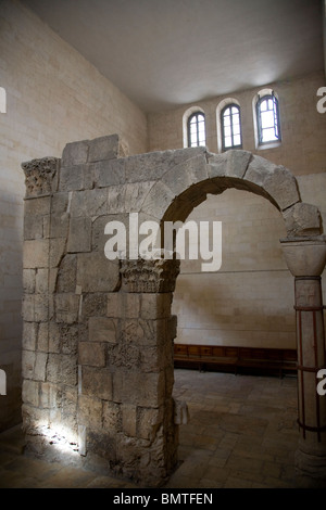 Triumphal Arch from Hadrian's Forum inside St Alexander Nevsky Church, Jerusalem Stock Photo