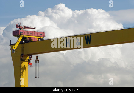 One of Harland & Wolff's two gantry cranes,'Samson & Goliath', Belfast. Stock Photo