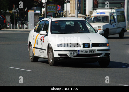 Taxi, Seville, Seville Province, Andalucia, Spain, Western Europe. Stock Photo