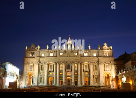 Maderno's façade of St. Peter's Basilica, Rome, Italy Stock Photo