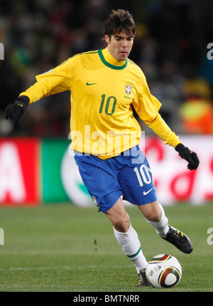 Kaka of Brazil in action against North Korea during a 2010 FIFA World Cup football match June 15, 2010. Stock Photo