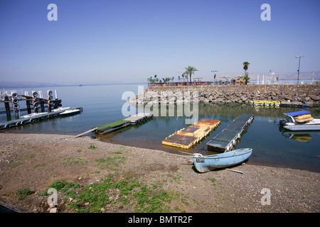 Israel, Tiberias, Fishing Harbour - in 2010 commercial fishing of the lake was put on hold Stock Photo