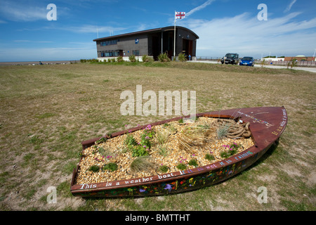 Hoylake Lifeboat station with the 'Weather Boat' in the foreground Stock Photo