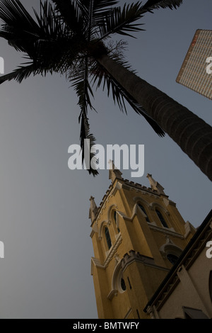 St Johns Cathedral Hong Kong Skyscrapers skyline Stock Photo