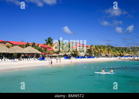 Caribbean, St Lucia, Rodney Bay, Sandals Beach Resort Stock Photo