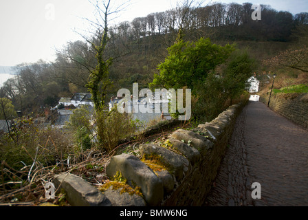 Clovelly Devon UK Harbor Harbour Cobbled Streets Stock Photo