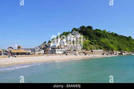 the beach at looe in cornwall, uk Stock Photo