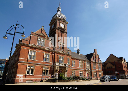 The Old Town Hall, Regent Circus, Swindon, UK on a sunny day with a blue sky.  The building is now a dance studio. Stock Photo