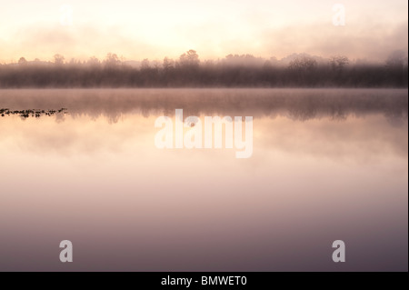 Sunrise Lake Cassidy with Mount Pilchuck reflected in Lake Snohomish County Washington State USA Stock Photo