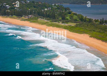 looking down on Sydney's Palm Beach and Pittwater on Sydney northern beaches,New south wales,Australia Stock Photo