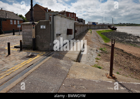 Floodgates at Queenborough. Stock Photo