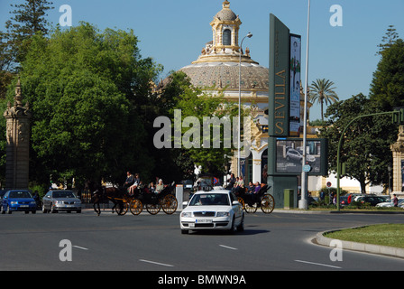 Taxi, Seville, Seville Province, Andalucia, Spain, Western Europe. Stock Photo