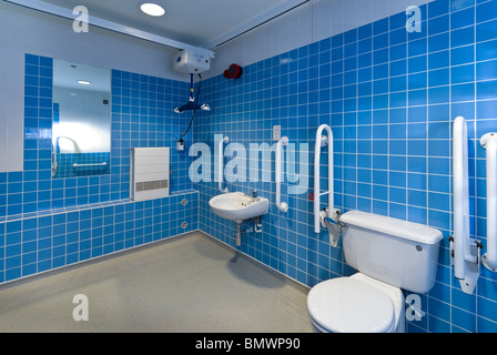 Disabled and infirm bathroom in a nursing / care home Stock Photo