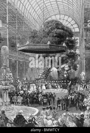 Great Exhibition, 1851. The opening of The Great Exhibition of 1851 ...