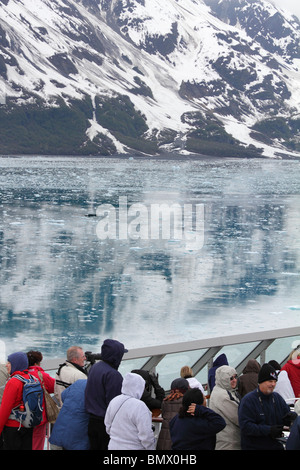 Cruising off the Hubbard Glacier, Alaska Stock Photo