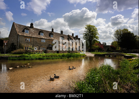 The Cotswold village of Lower Slaughter, Gloucestershire UK Stock Photo