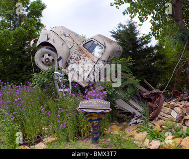 Truckhenge by Ron Lessman in Topeka Kansas Stock Photo