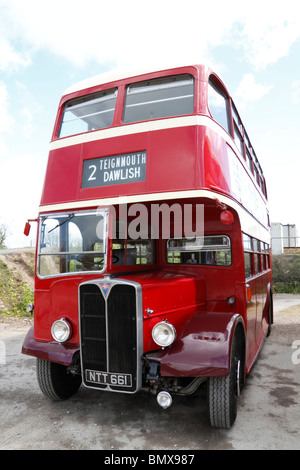 Classic Red Double Decker Bus Stock Photo