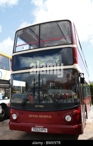 Double Decker Parked Stock Photo