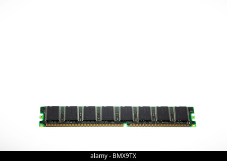 A stick of computer 256MB DDR RAM on a white backdrop Stock Photo