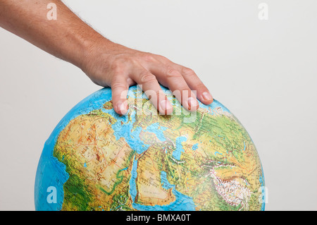 THE WORLD BETWEEN THE HARDS Stock Photo