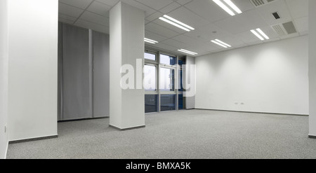 Empty white office ready to move in Stock Photo