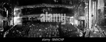 Panorama of Iroquois Theater after the fire, Dec. 31, 1903 Stock Photo