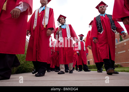 High school graduation ceremony at KIPP Academy, a nationally ...